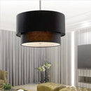 Suspension abat-jour en tissu style lin pastoral moderne