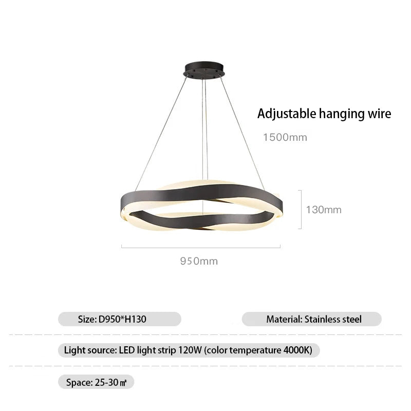 Moderner Kronleuchter Design Goldener Ring Pendelleuchte Nordisch Innenbeleuchtung