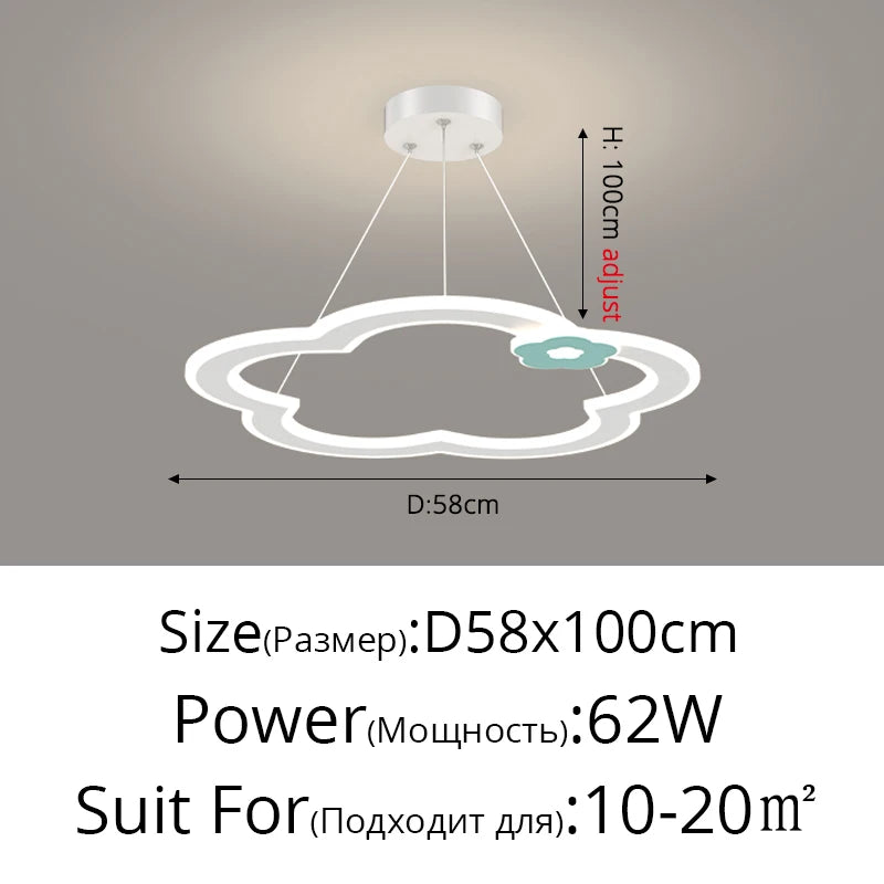 LED-Deckenleuchte Pendelleuchte Intelligente Planet Minimalistisches Design Augenschutz Kinder