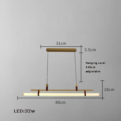 lustre minimaliste à led tendance pour éclairage moderne - vue 8 sur 10