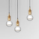 Suspension led de luxe en cristal style nordique cage à oiseaux