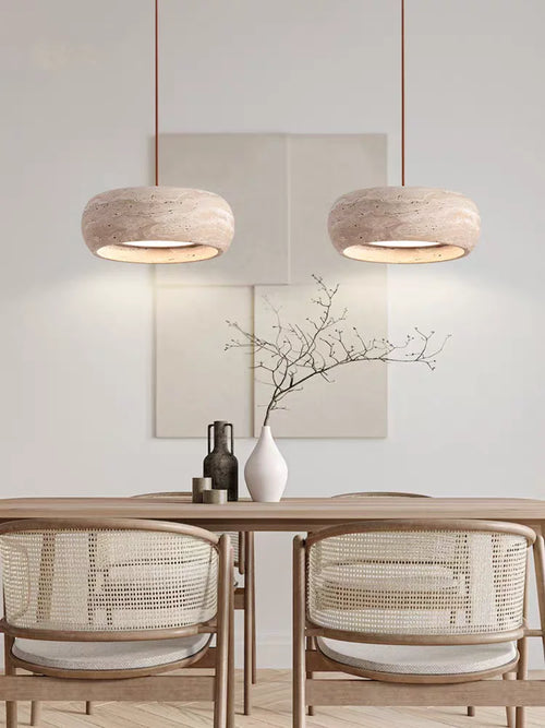 Japanischer Wabi-Sabi-Kronleuchter aus Stein für vintage Wohnaccessoires - vue 4 sur 7