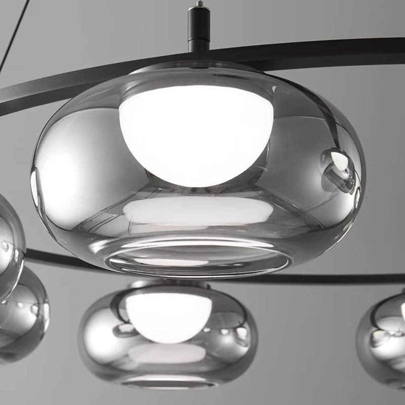 Lustre moderne luminaire suspendu lustre pour la cuisine lampes suspendues pour salon éclairage intérieur en verre - vue 8 sur 10