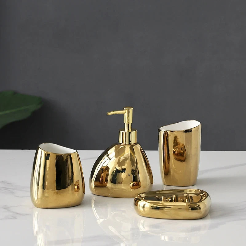 ensemble daccessoires en céramique pour salle de bain de luxe - vue 9 sur 12