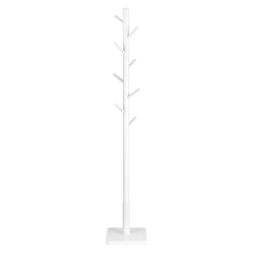 VASAGLE Coat Rack, Solid Wood Coat Stand, Free Standing Hall Coat Tree with 8 Hooks for Coats, Hats, Bags, Purses, for Entryway - vue 8 sur 9