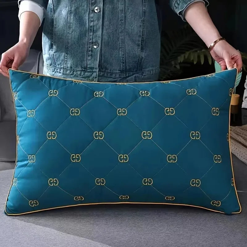 Bedroom Pillow - Sleep Neck Support, Not Easy To Collapse High Pillow Core, Suitable for Four Seasons Use, Machine Washable - vue 3 sur 6