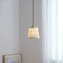 Moderne Pendelleuchte aus Keramik und Kupfer für die Innendekoration