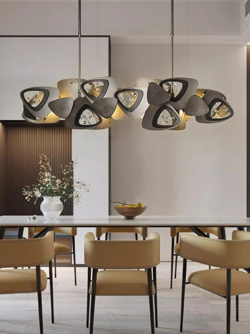 lustre en cristal design tendance éclairage à led moderne - vue 6 sur 12