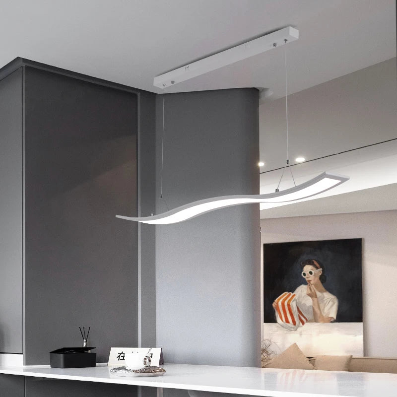 suspension led nordique pour cuisine et espaces intérieurs modernes - vue 5 sur 12