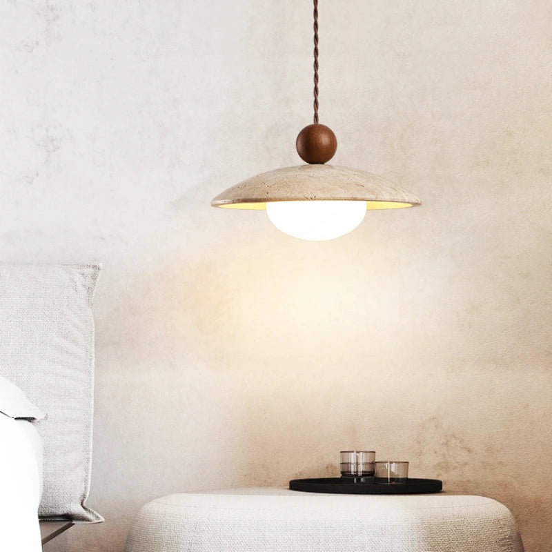 suspension à led en pierre style nordique pour décoration intérieure - vue 6 sur 8