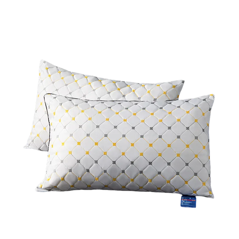 1pc Soft and Supportive White Pillow, Simple Polyester Rectangular Neck Pillow for Home and Hotel,18.9x29.13In