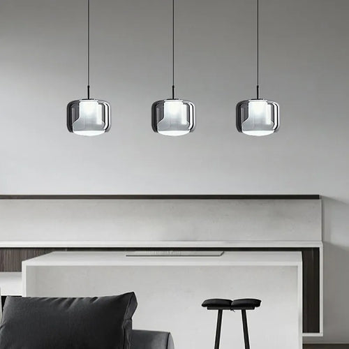 LED-Pendelleuchte aus Glas im nordischen minimalistischen Design - vue 6 sur 23