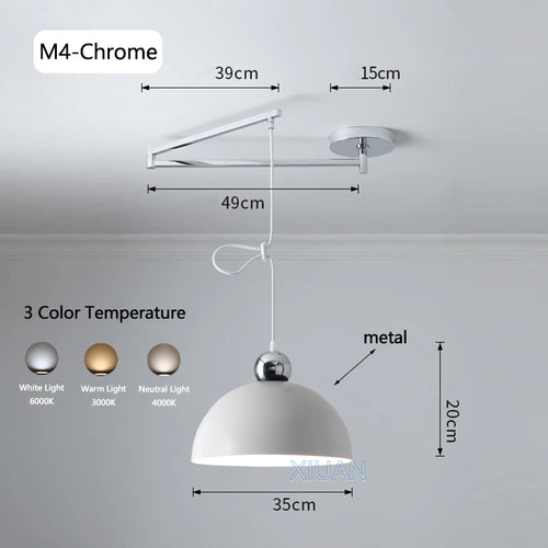Moderne LED-Pendelleuchte mit schwenkbarem Arm - vue 23 sur 30