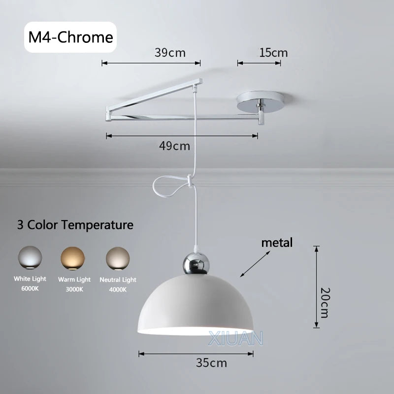 Moderne LED-Pendelleuchte mit schwenkbarem Arm - vue 22 sur 30