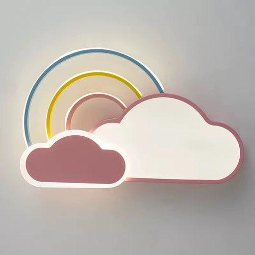 Deckenleuchte Wolke Regenbogen für Kinderzimmer dekorativ und warm - vue 6 sur 10