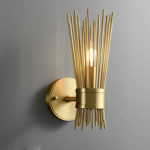 Luxuriöse Wandleuchte Design aus antikem Metall für elegantes Interieur - vue 3 sur 8