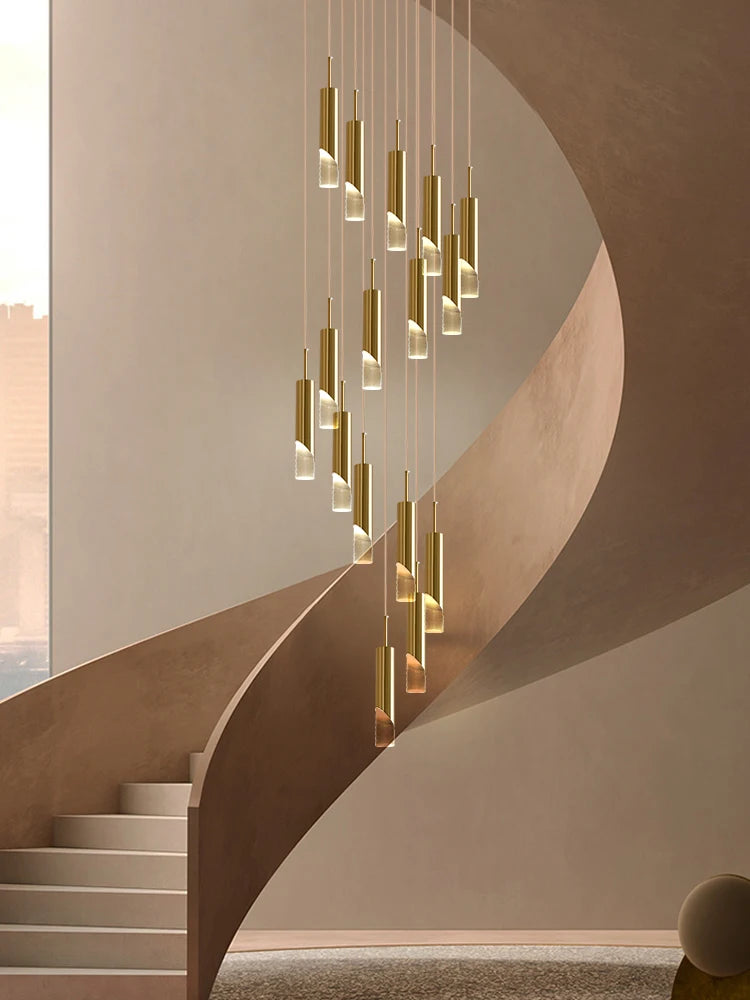 lustre nordique moderne en acrylique pour éclairage créatif intérieur - vue 4 sur 14