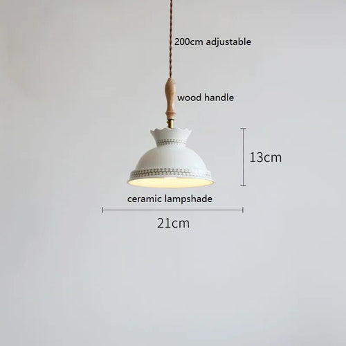 Design-Pendelleuchte LED Schmetterling Keramik und Holz - vue 9 sur 30