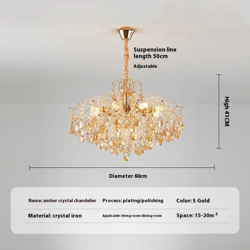 suspension nordique en cristal moderne et chaleureuse