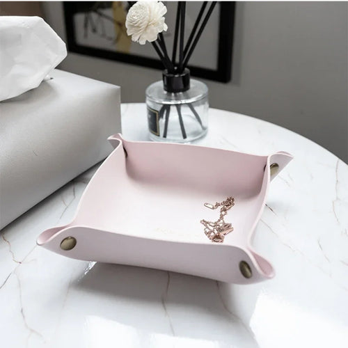 boîte de rangement en cuir pour bureau et accessoires - vue 6 sur 20