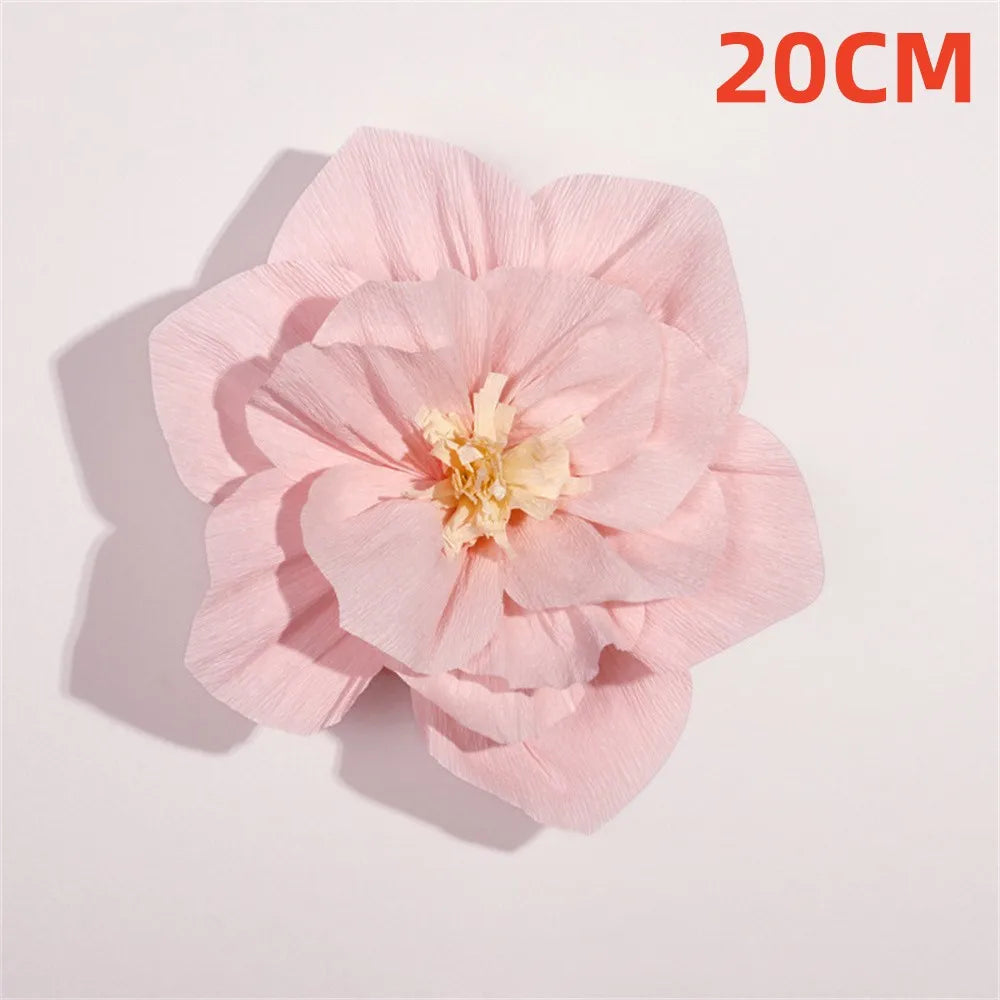 décoration de fête grande fleur en papier rouge pour événements festifs