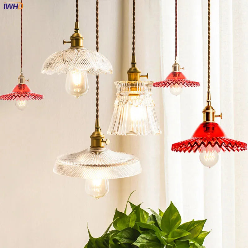 suspension en verre diamant led nordique moderne - vue 6 sur 30