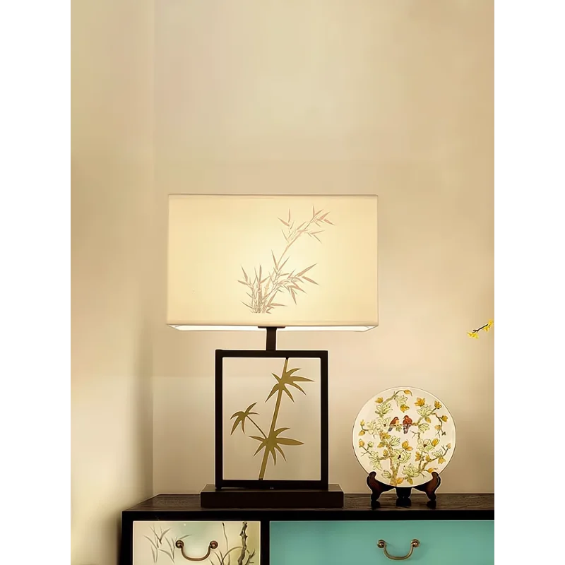 lampe de table rétro chinoise pour décoration intérieure créative et chaleureuse - vue 4 sur 7