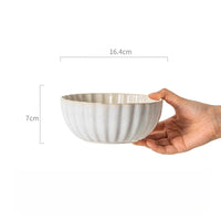 Bol céramique européen bord pétale pour soupe salade