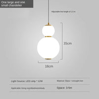 suspension style européen design luxe gourde verre led