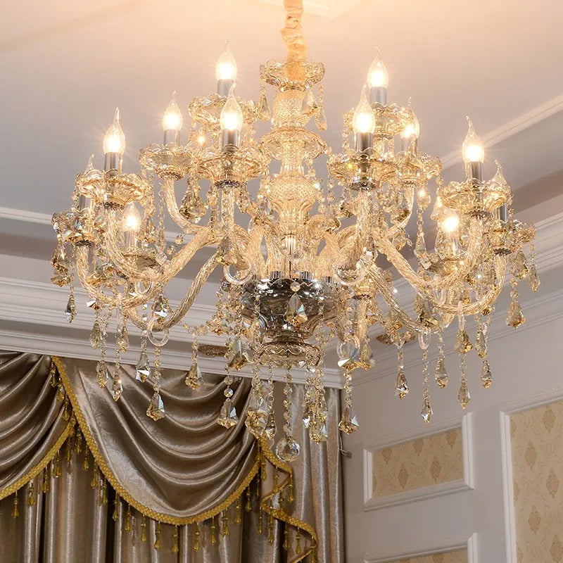 lustre en cristal lumineux pour décoration moderne élégante - vue 5 sur 13
