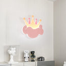 applique murale couronne pour chambre d'enfant avec télécommande