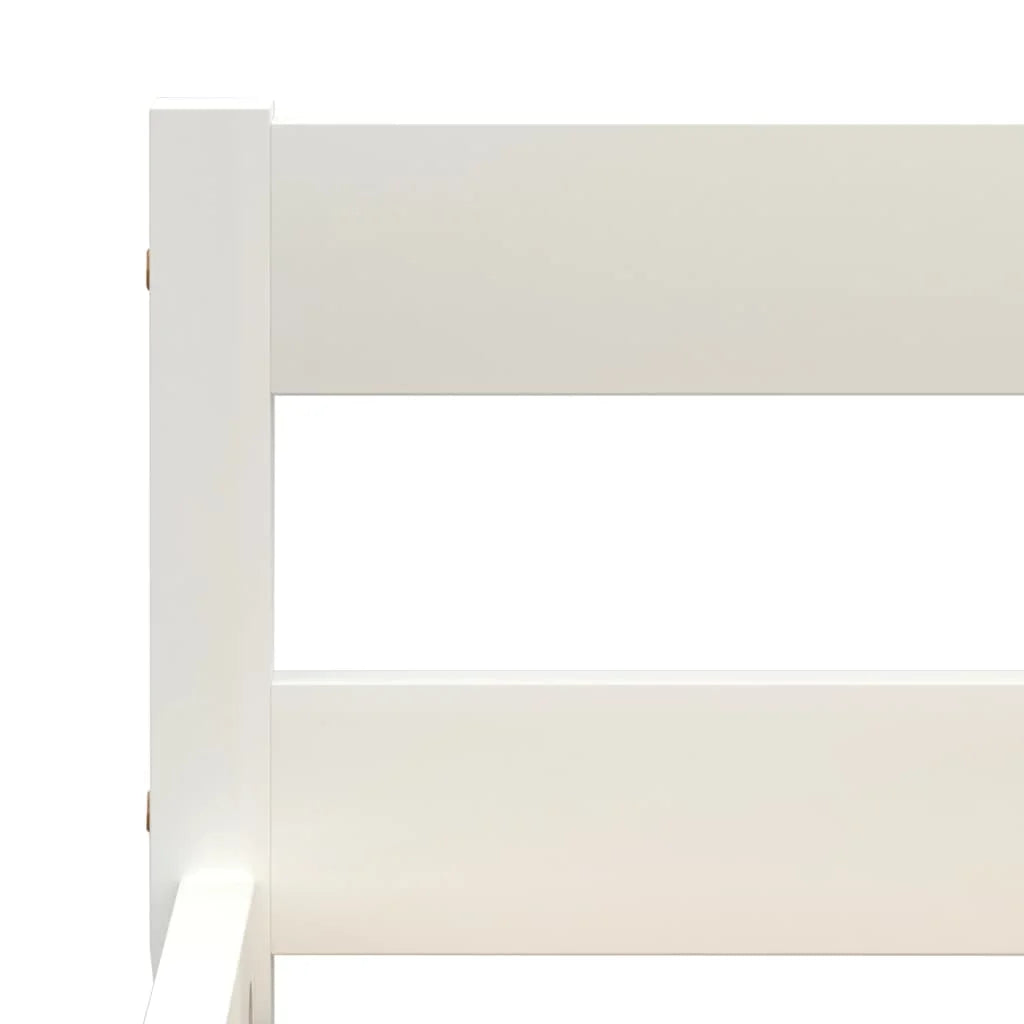 Single Double Metal Bed Frame White gray core Slats Platform Easy Assembly Heavy Duty don Free bedframs, No Box Spring - vue 4 sur 7