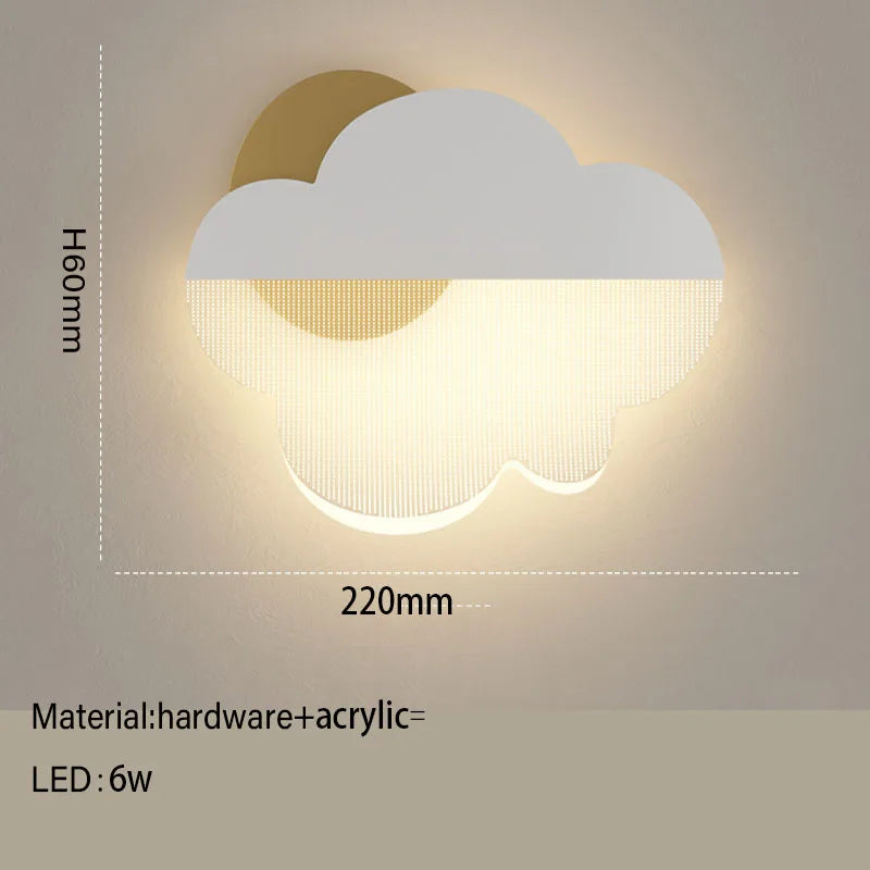 LED-Wandleuchte aus Acryl in Wolkenform für stimmungsvolle Dekoration