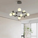 lampe suspendue nordique en métal et verre décorative avec fil réglable