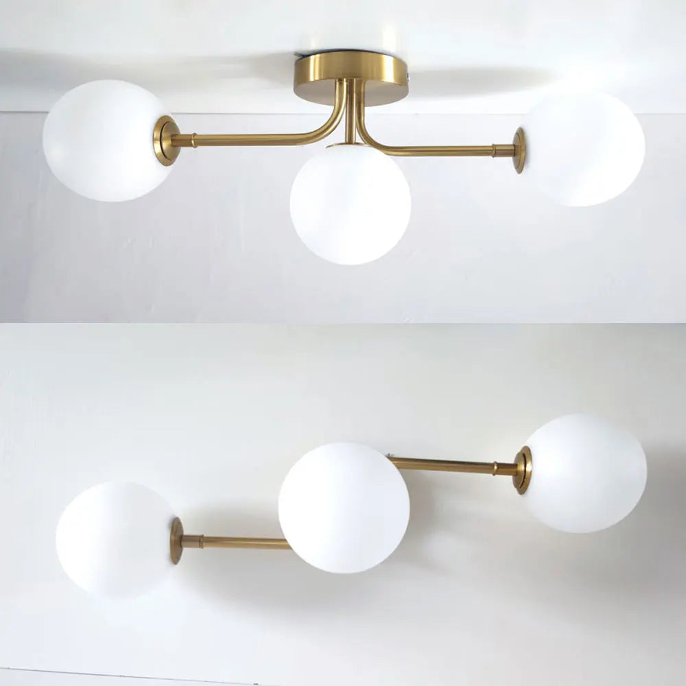 plafonnier boule simple en acrylique pour divers espaces - vue 6 sur 9