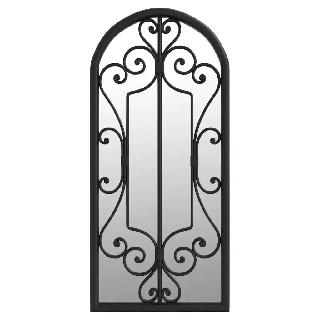 Black Garden Mirror 100x45 cm Outdoor Use, Home Decoration Wall Wall Decoration Living Room Decoration