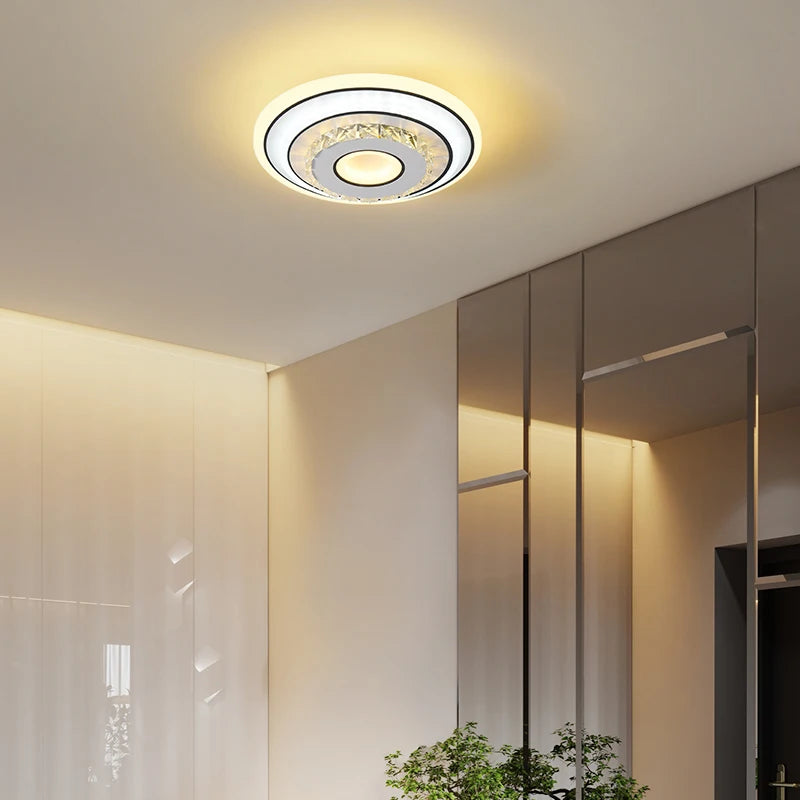 plafonnier moderne minimaliste en cristal à led créatif - vue 4 sur 10