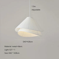 SANDYHA Lustre Minimaliste Moderne Tissu Style Crème Lampes Suspendues Salle à Manger Chambre Maison Lustre Luminaire Suspendu