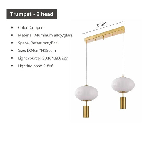 suspension en verre rétro design pour décoration intérieure
