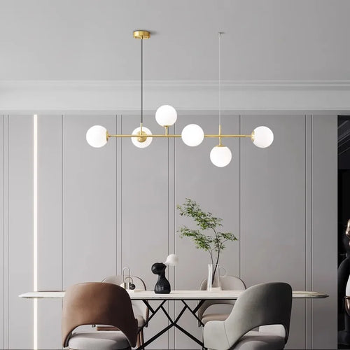 Moderner LED-Kronleuchter für das Esszimmer – dekorative Innenleuchte - vue 2 sur 8