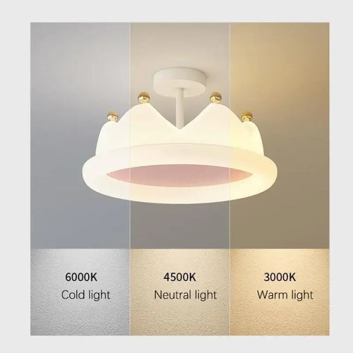 Plafonnier créatif en forme de couronne pour chambre à coucher