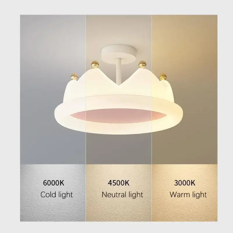 Plafonnier créatif en forme de couronne pour chambre à coucher - vue 6 sur 10
