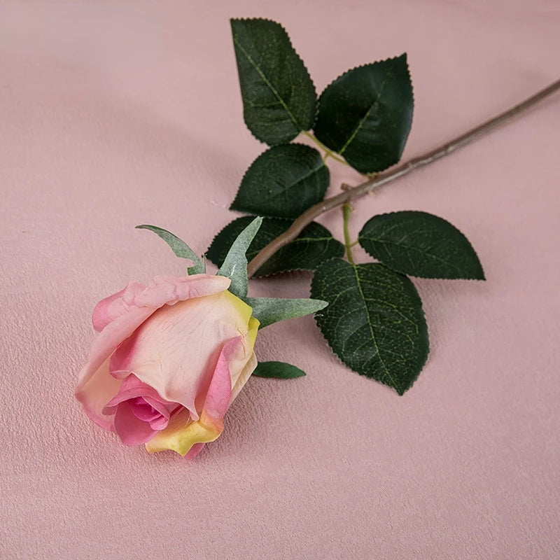 branche de roses artificielles en latex pour décoration réaliste