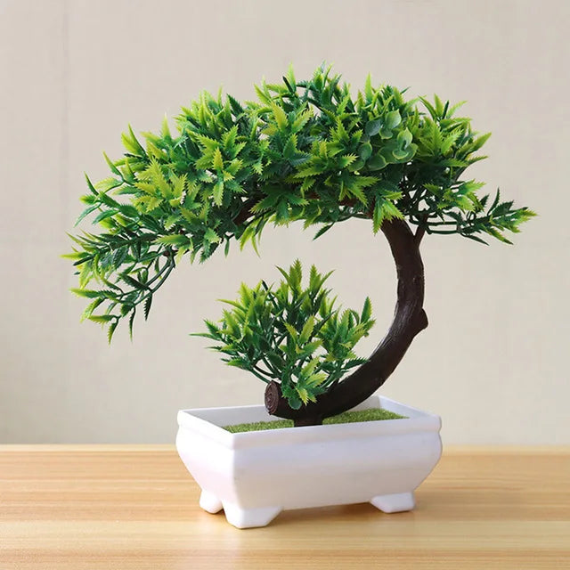 bonsaï plantes artificielles vertes décoration fête mariage et bureau - vue 10 sur 14