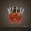 suspension en acrylique avec design panier de basket-ball