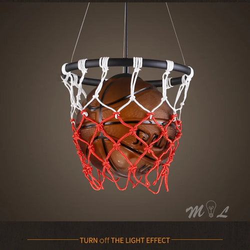suspension en acrylique avec design panier de basket-ball - vue 5 sur 8