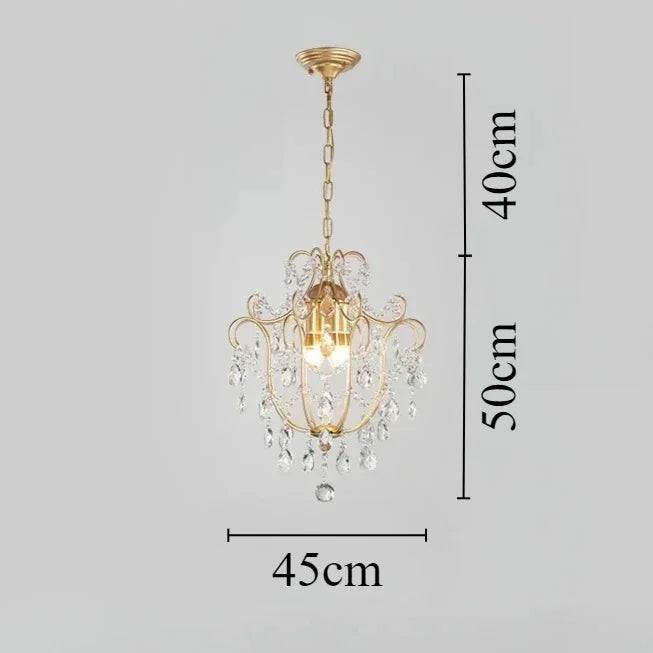 Kronleuchter LED retro aus Kristall für elegante Innendekoration - vue 8 sur 8