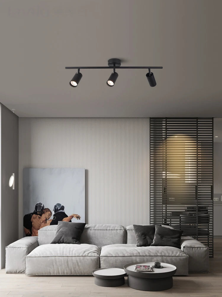 projecteur led 	gu10 sur rail en aluminium angle réglable - vue 3 sur 13