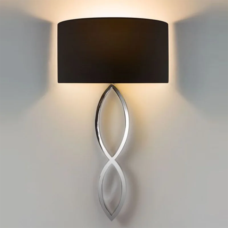 Wandleuchte Caserta Kreis Design aus Stoff für stilvolle Innendekoration - vue 15 sur 15