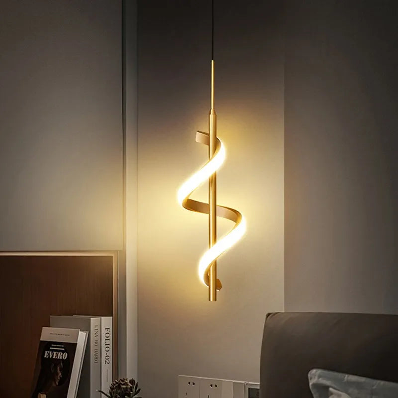 lampe suspendue led design nordique moderne décorative - vue 2 sur 12